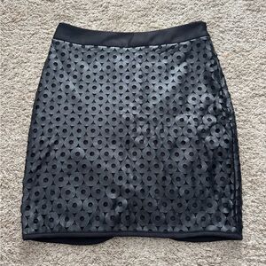 Forever 21 Black Textured Pencil Skirt